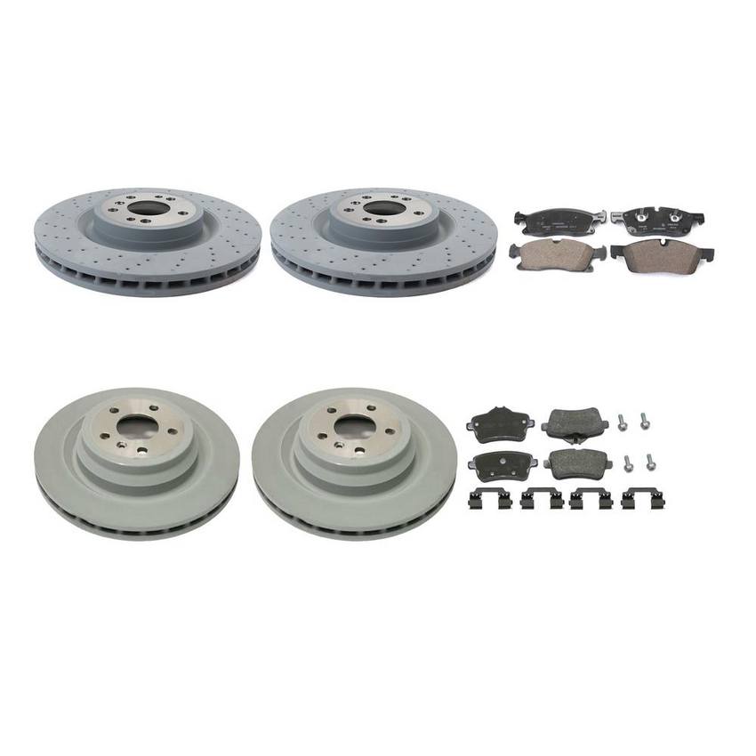 Mercedes Disc Brake Pad and Rotor Kit - Front and Rear (350mm/330mm) 1664230600